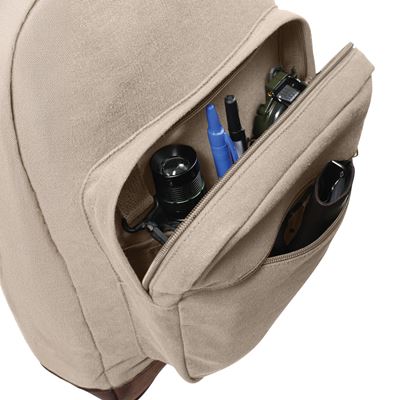 Rucksack VINTAGE TEARDROP Lederakzente KHAKI ROTHCO 9616 6