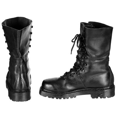 Österreichische BH-Schuhe mit Ösen, hoch, aus Leder, gebraucht Österreichische Armee  9618139 2