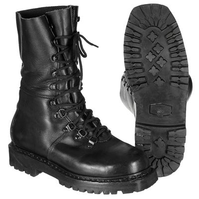 Österreichische BH-Schuhe mit Ösen, hoch, aus Leder, gebraucht