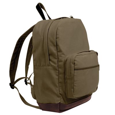 Rucksack VINTAGE TEARDROP Lederakzente GRÜN ROTHCO 9666 6