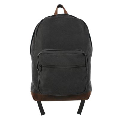 Rucksack VINTAGE TEARDROP Lederakzente SCHWARZ ROTHCO 9667 5