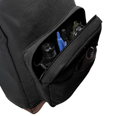 Rucksack VINTAGE TEARDROP Lederakzente SCHWARZ ROTHCO 9667 3