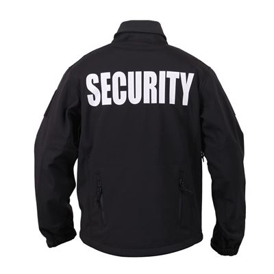 Softshelljacke SECURITY und Kaputze SCHWARZ