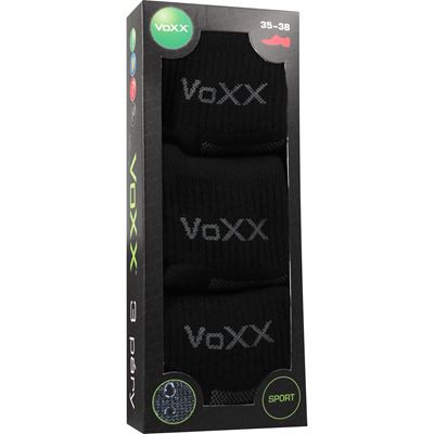 CADDY B Sport-Baumwollsocken mit verstärktem Fußbereich SCHWARZ – 3er-Pack VOXX V-11733-B 2