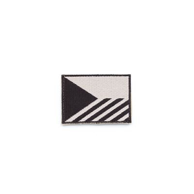Patch FLAGGE TSCHECHISCHE REPUBLIK schraffiert Velcro 7,5 x 5,5 cm DESERT