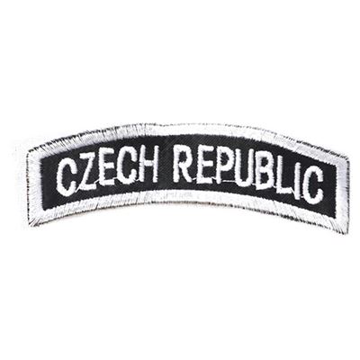 Zugehörigkeitsaufnäher CZECH REPUBLIC - SCHWARZ WEIß
