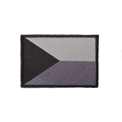 Patch Flagge CZ Velcro 7,5 x 5,5cm GRAU