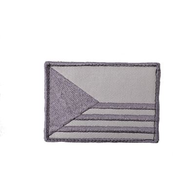 Patch Flagge CZ STREIFEN 7,5 x 5,5cm Velcro GRAU