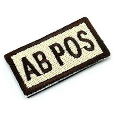 A B AB O Embroidery Tactical Patches Badge 3D Blood Type Patch Badge Velcro Military Badges Identification Chapter I.1281093732 - Foto 2