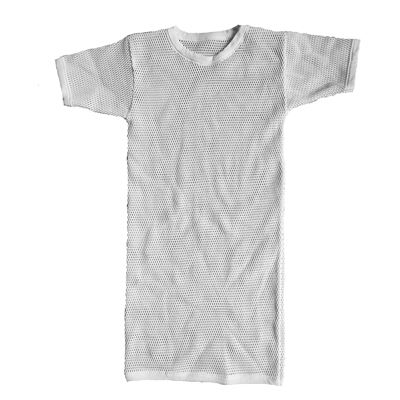 ITALIENISCHES Netz-T-Shirt mit kurzen Ärmeln, WEISS, gebraucht