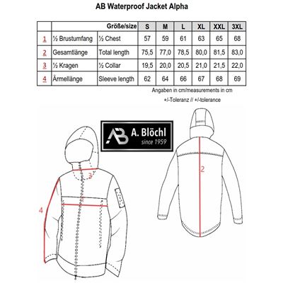 Wasserdichte Jacke ALPHA RAL 7013 AB 1031630-1 8