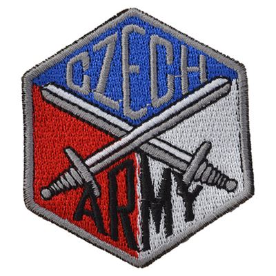 Patch CZECH ARMY mit verkreuzten Schwertern - BUNT