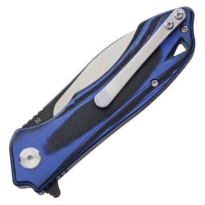 Klappmesser BELUGA glatte Klinge BLAU/SCHWARZ