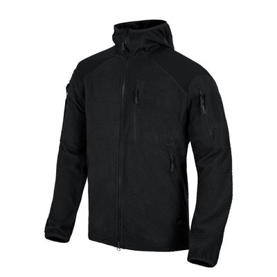 Fleecepullover ALPHA mit Kapuze SCHWARZ