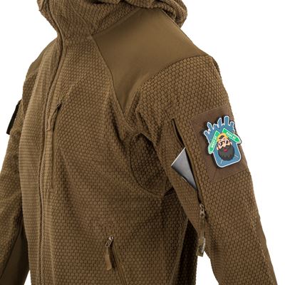 Fleecepullover ALPHA mit Kapuze COYOTE