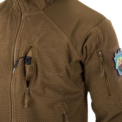 Fleecepullover ALPHA mit Kapuze COYOTE