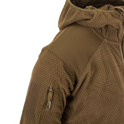 Fleecepullover ALPHA mit Kapuze COYOTE