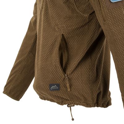 Fleecepullover ALPHA mit Kapuze COYOTE