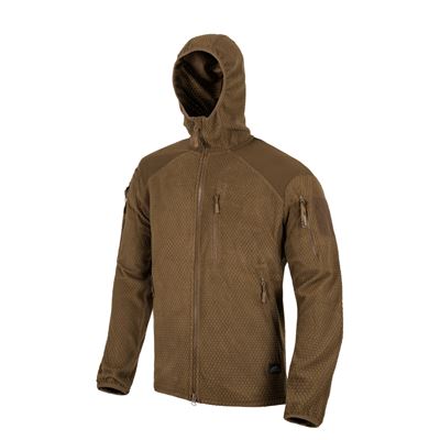 Fleecepullover ALPHA mit Kapuze COYOTE