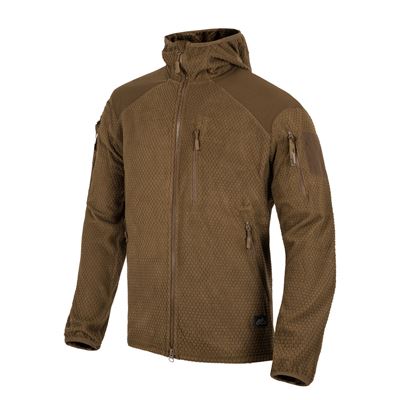 Fleecepullover ALPHA mit Kapuze COYOTE