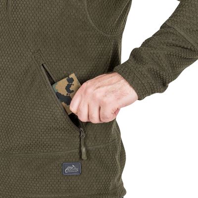 Fleecepullover funktionell ALPHA TACTICAL GRÜN