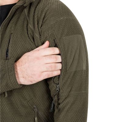 Fleecepullover funktionell ALPHA TACTICAL GRÜN