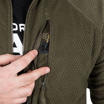 Fleecepullover funktionell ALPHA TACTICAL GRÜN