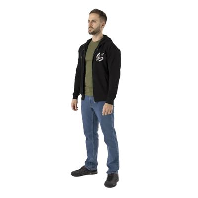 Pullover COME AND TAKE IT ZIP mit Kapuze SCHWARZ