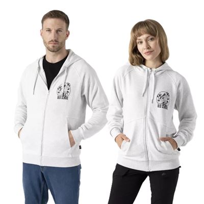 Pullover OLD SCHOOL mit Kapuze HELLGRAU MELANGE