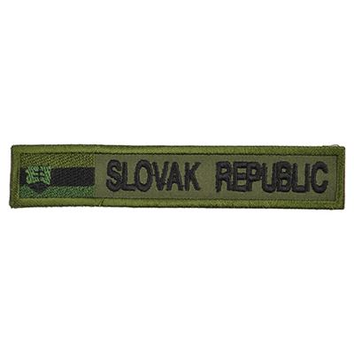 Aufnäher SLOVAK REPUBLIC + Flagge - OLIV