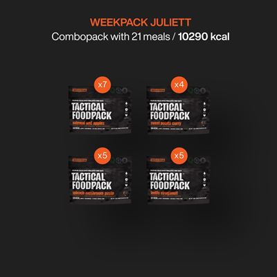 Dehydrierte Nahrungsration 21 Portionen WEEKPACK JULIETT TACTICAL FOODPACK C0018 5
