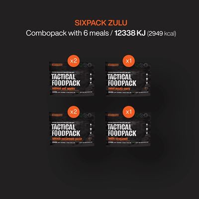 Dehydrierte Nahrungsration 6 Portionen SIXPACK ZULU TACTICAL FOODPACK C0022 2