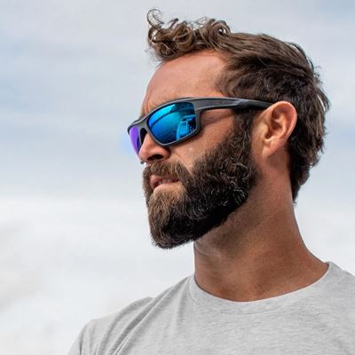 Taktische Sonnenbrille WX OZONE CAPTIVATE™ grau rahmen POLARISIERT blau Gläser