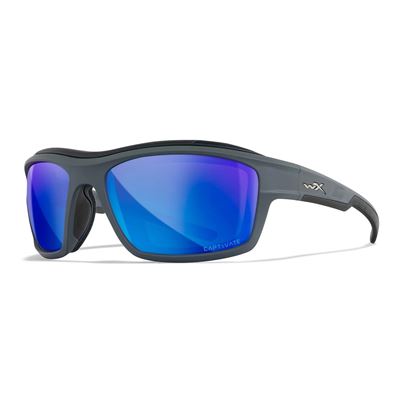 Taktische Sonnenbrille WX OZONE CAPTIVATE™ grau rahmen POLARISIERT blau Gläser