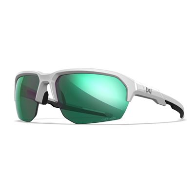 Taktische Sonnenbrille WX JAKL CAPTIVATE™ WEIß rahmen polarisierte grüne Gläser