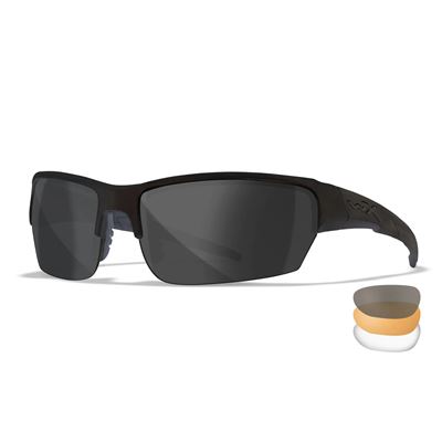 Taktische Sonnenbrille WX SAINT Set 3 Gläser SCHWARZER Rahmen