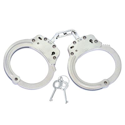 SKY MARSHAL-Kettenhandschellen leicht aus Luftfahrt-Duraluminium SILBER