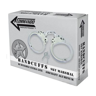 SKY MARSHAL-Kettenhandschellen leicht aus Luftfahrt-Duraluminium SILBER Commando CI-893-S 2