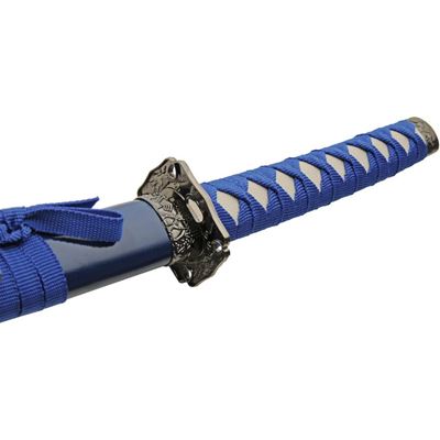 Katanas DRAGON 3-teiliges Set mit Ständer BLAU