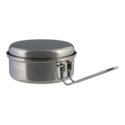 BILLY-Feldgeschirr 1 Liter Edelstahl HIGHLANDER CP298-SR 2