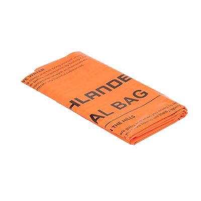 Survival Bag SURVIVAL 91x183 cm, mit Instruktionen ORANGE HIGHLANDER CS037-OE 2