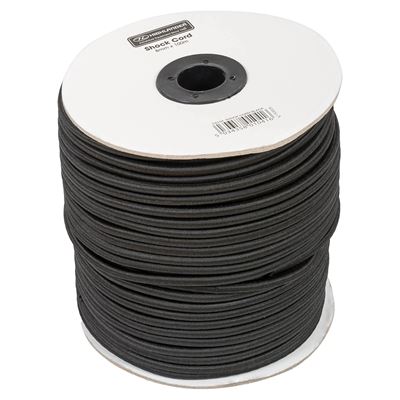 Elastisches Seil 8 mm 100 m SCHWARZ