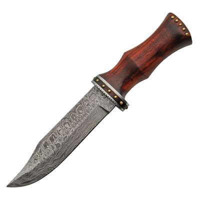 Messer mit fester Klinge DAMASCUS BOWIE Holzgriff