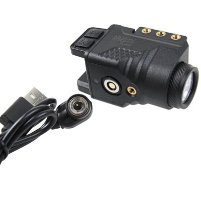 LA01G Pistolenlampe mit rotem Laser SCHWARZ