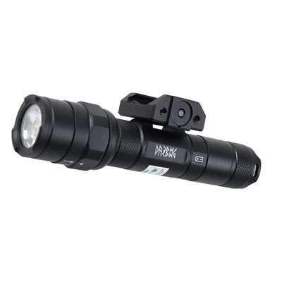 Taktische Taschenlampe RT01 mit grünem Laser SCHWARZ