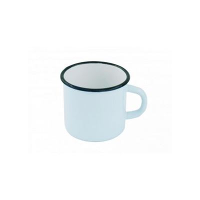 Tasse plechový emailliert 400 ml strong WEIß