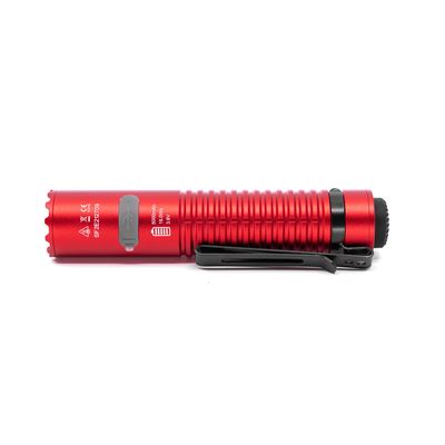 Taschenlampe E21, wiederaufladbar, kompakt, 2000 Lumen, 322 Meter, IP68 ROT