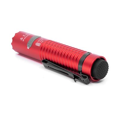 Taschenlampe E21, wiederaufladbar, kompakt, 2000 Lumen, 322 Meter, IP68 ROT