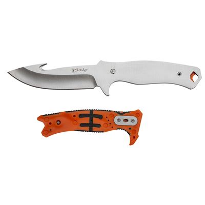 Messer mit fester Klinge HUNTING COMBO 2 Stück ORANGE