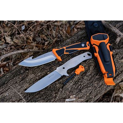 Messer mit fester Klinge HUNTING COMBO 2 Stück ORANGE